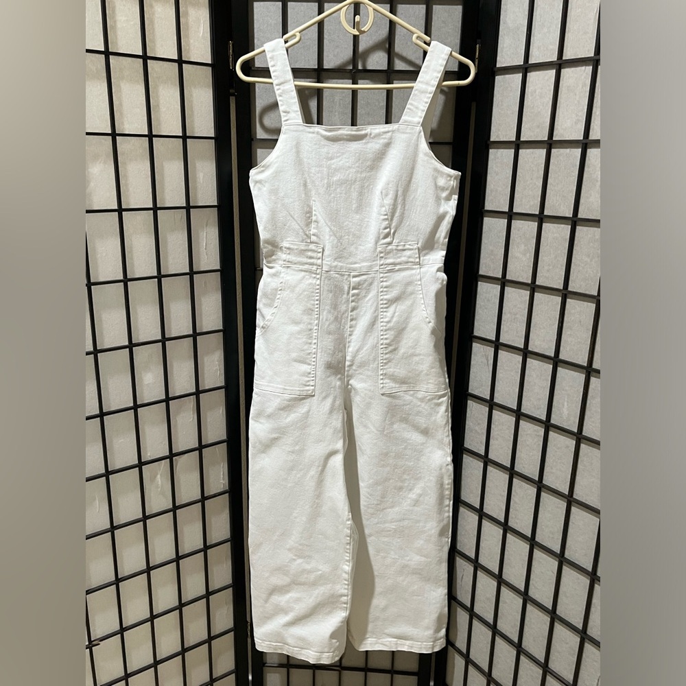 COPPER KEY White Denim Overalls WOMEN SIZE S